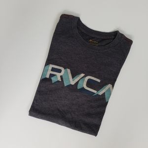 RVCA T-Shirt S Small Mens Shirt Graphic Tee Gray V